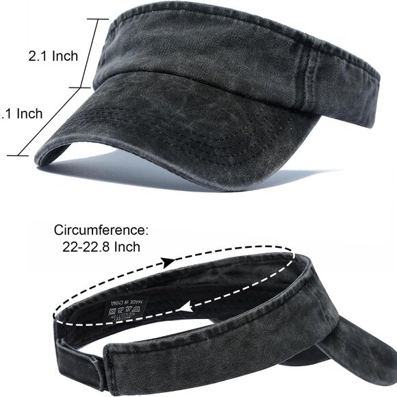 Sport Sun Visor Hats Adjustable Empty Top Baseball Cap Cotton Ball Caps for Wome - Picture 3 of 5